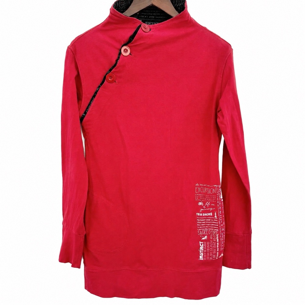 Message Factory Women Red Tunic Long Sleeves Size‎ Medium